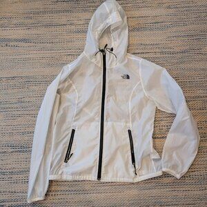 The North Face Cyclone Cam 3 Full Zip Hood Windbreaker White Jacket Ladies M
